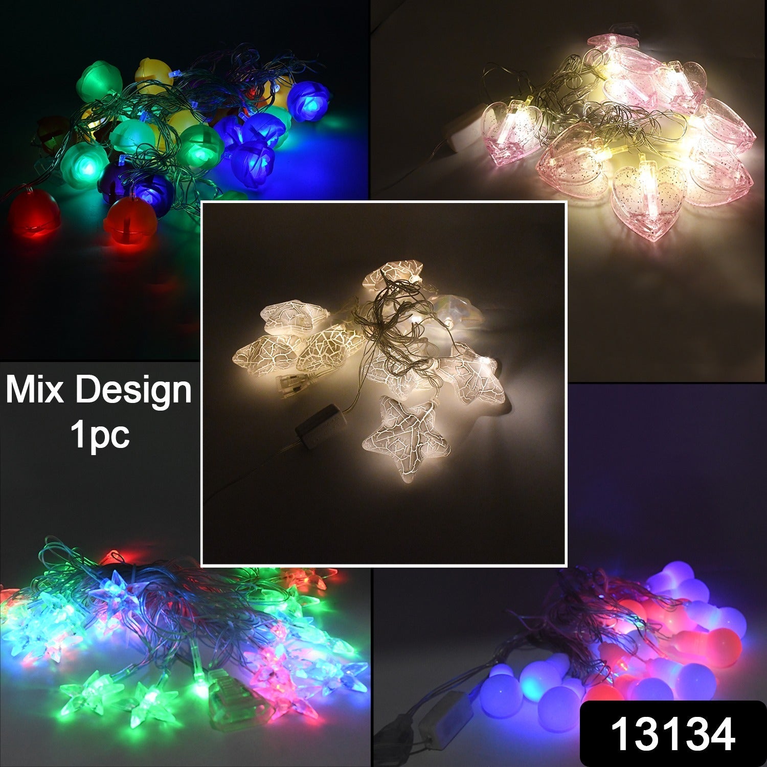 Home Decoration Diwali & Wedding LED String Light Indoor and Outdoor Light, Festival Decoration Led String Light, Multi-Color Light (1 Pc / Mix Design) Home Decoration Diwali & Wedding LED String Light Indoor and Outdoor Light, Festival Decoration Led String Light, Multi-Color Light (1 Pc / Mix Design)